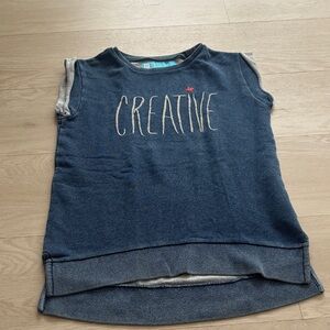 GAP Kids Blue Sleeveless 'Creative' Sweatshirt